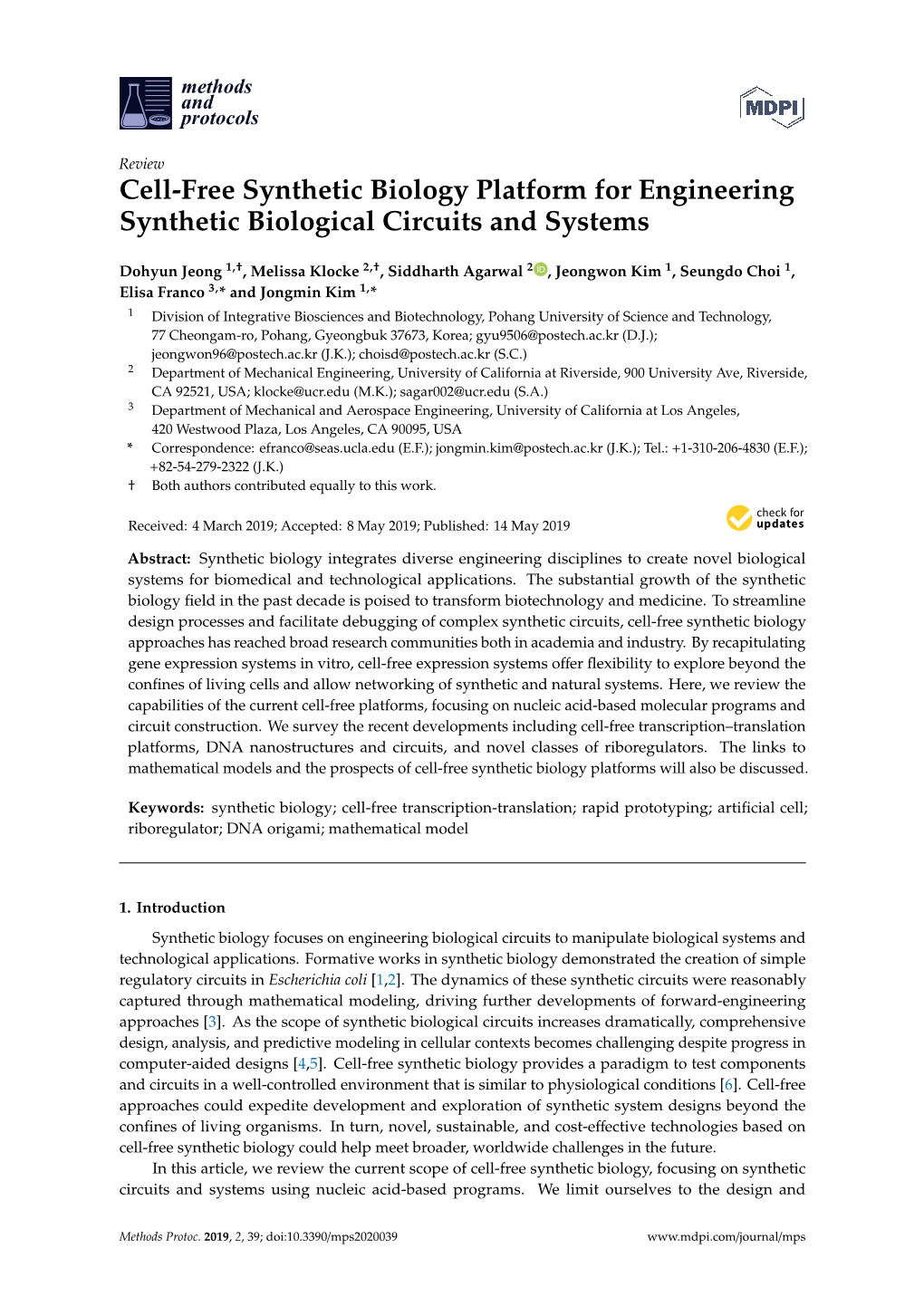 Cell-Free Synthetic Biology Platform for Engineering Synthetic Biological Circuits and Systems