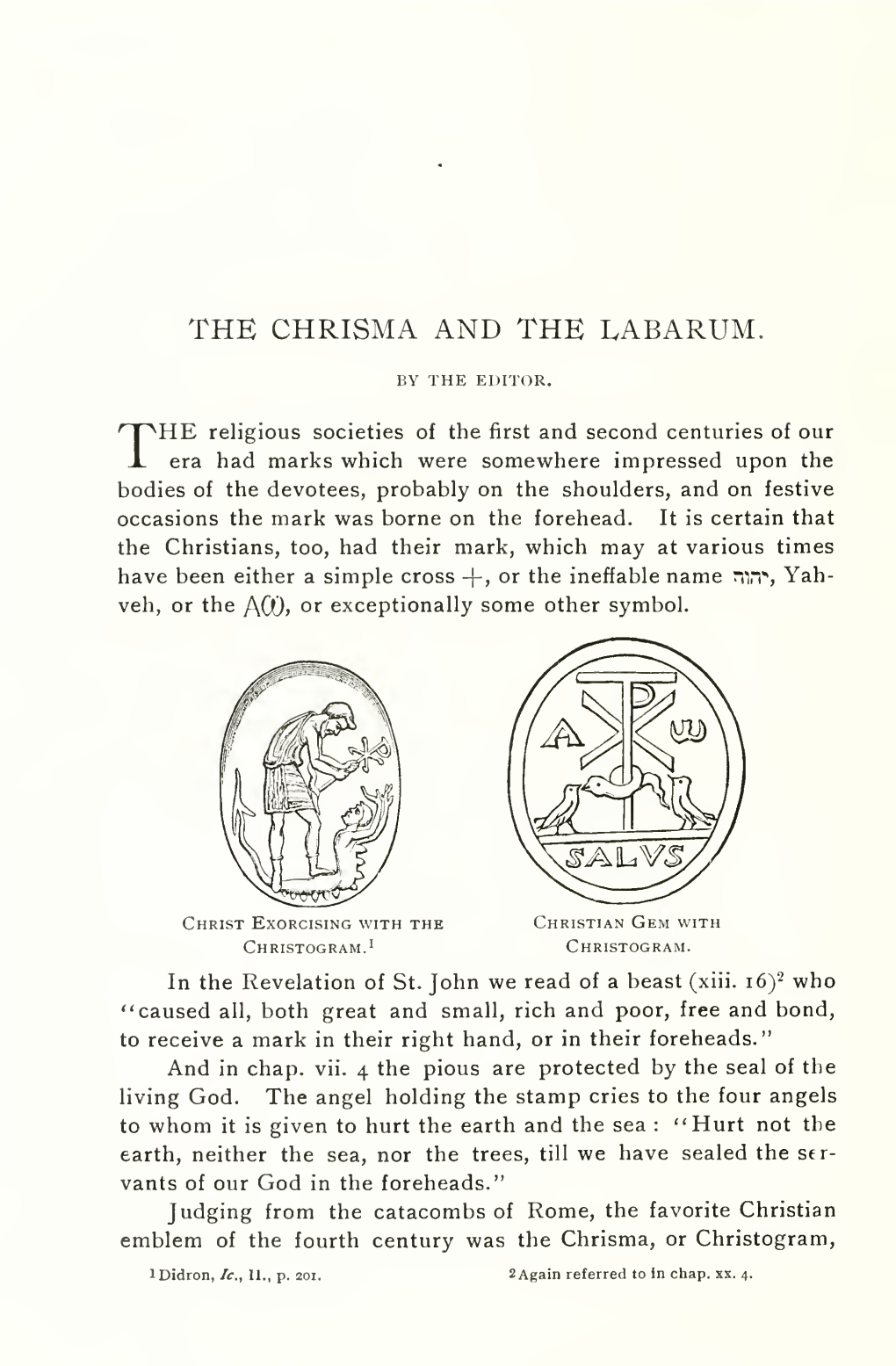 The Chrisma and the Labarum