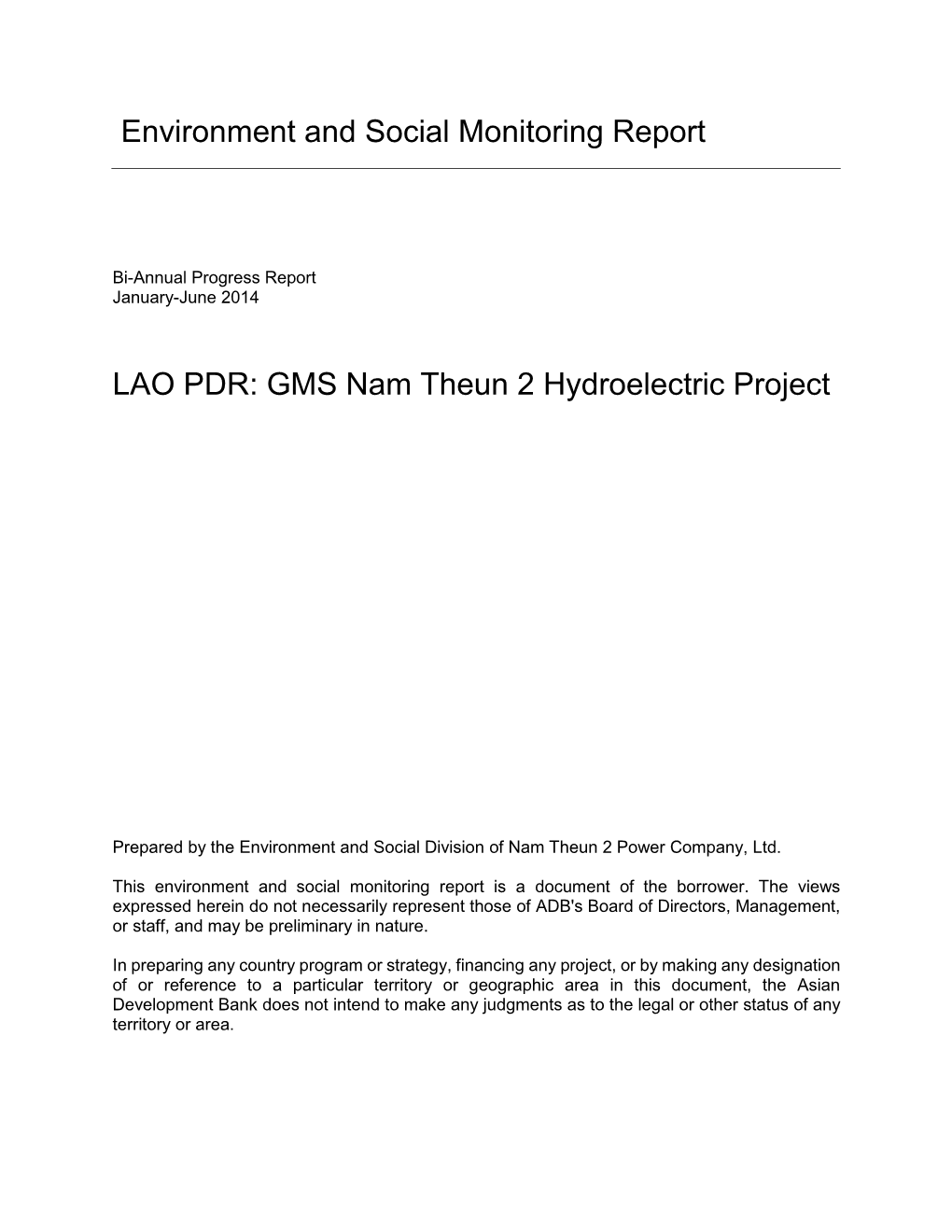 GMS Nam Theun 2 Hydroelectric Project