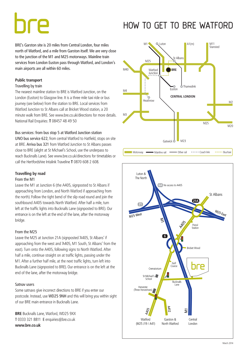 How to Get to Bre Watford