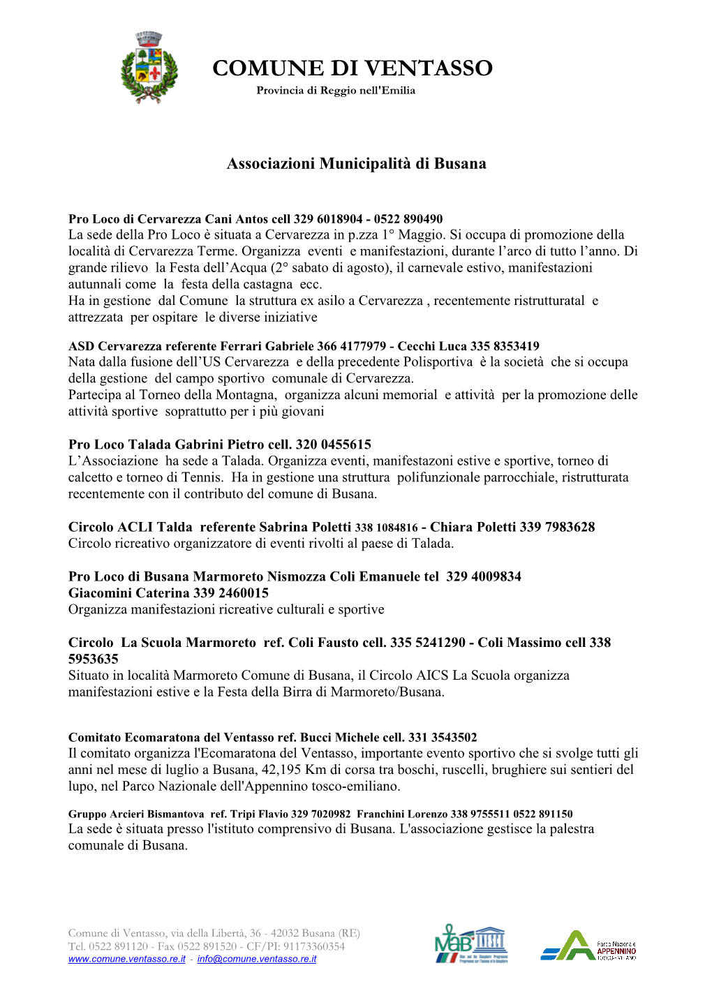 Associazioni Busana