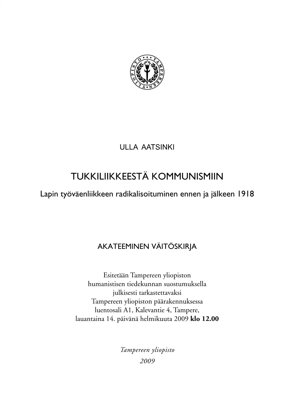 Tukkiliikkeestä Kommunismiin.Indd