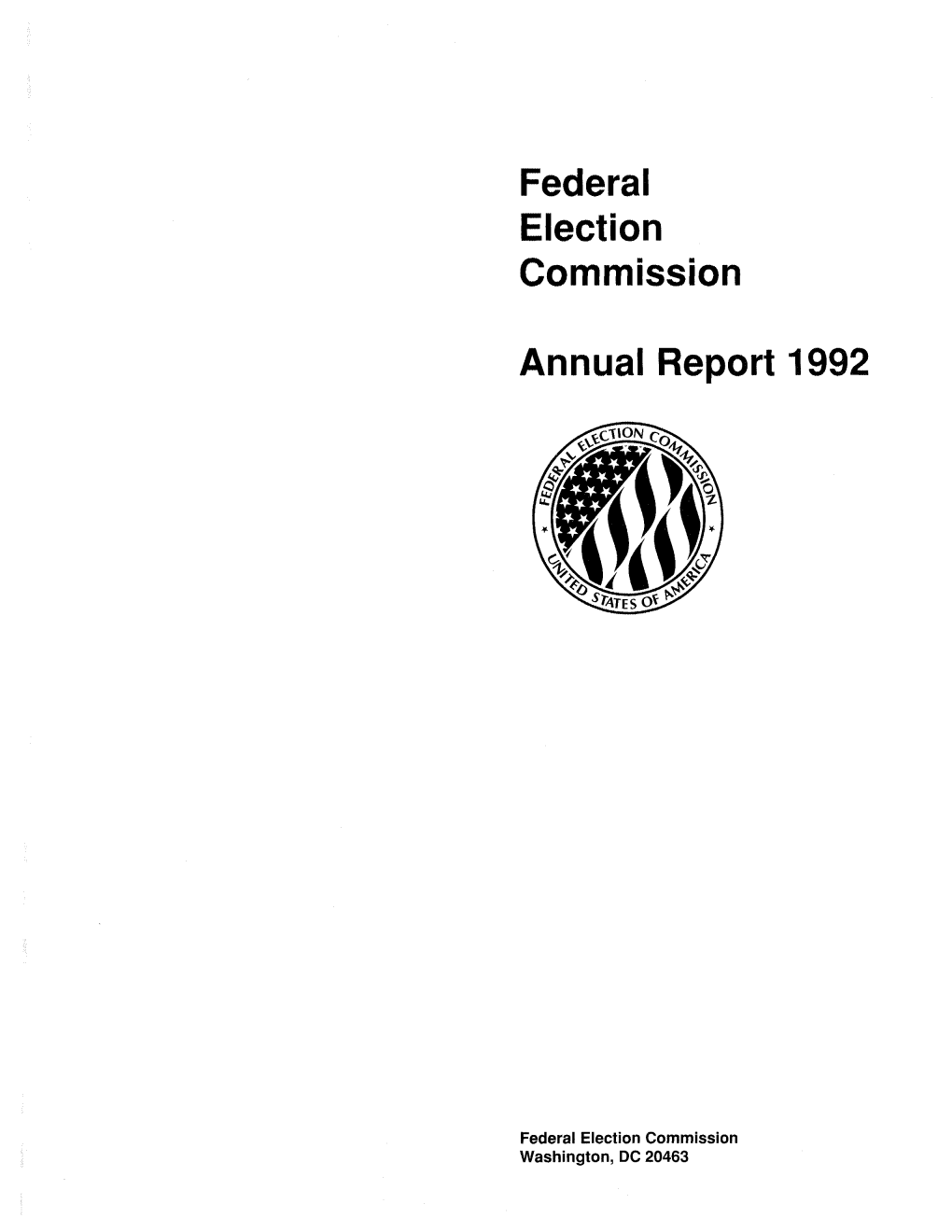 FEC Annual Report 1992