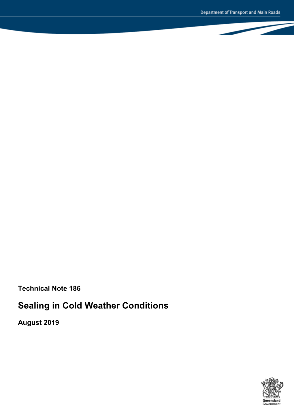 Technical Note TN186 Sealing in Cold Weather Conditions