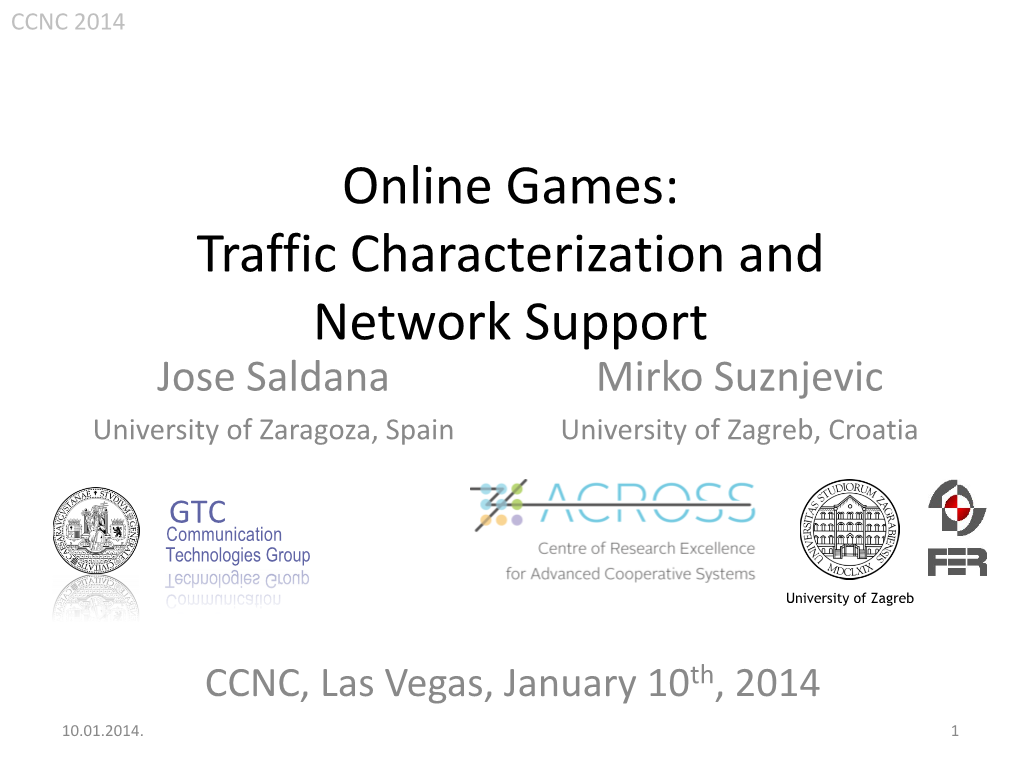 Tutorial: Traffic of Online Games