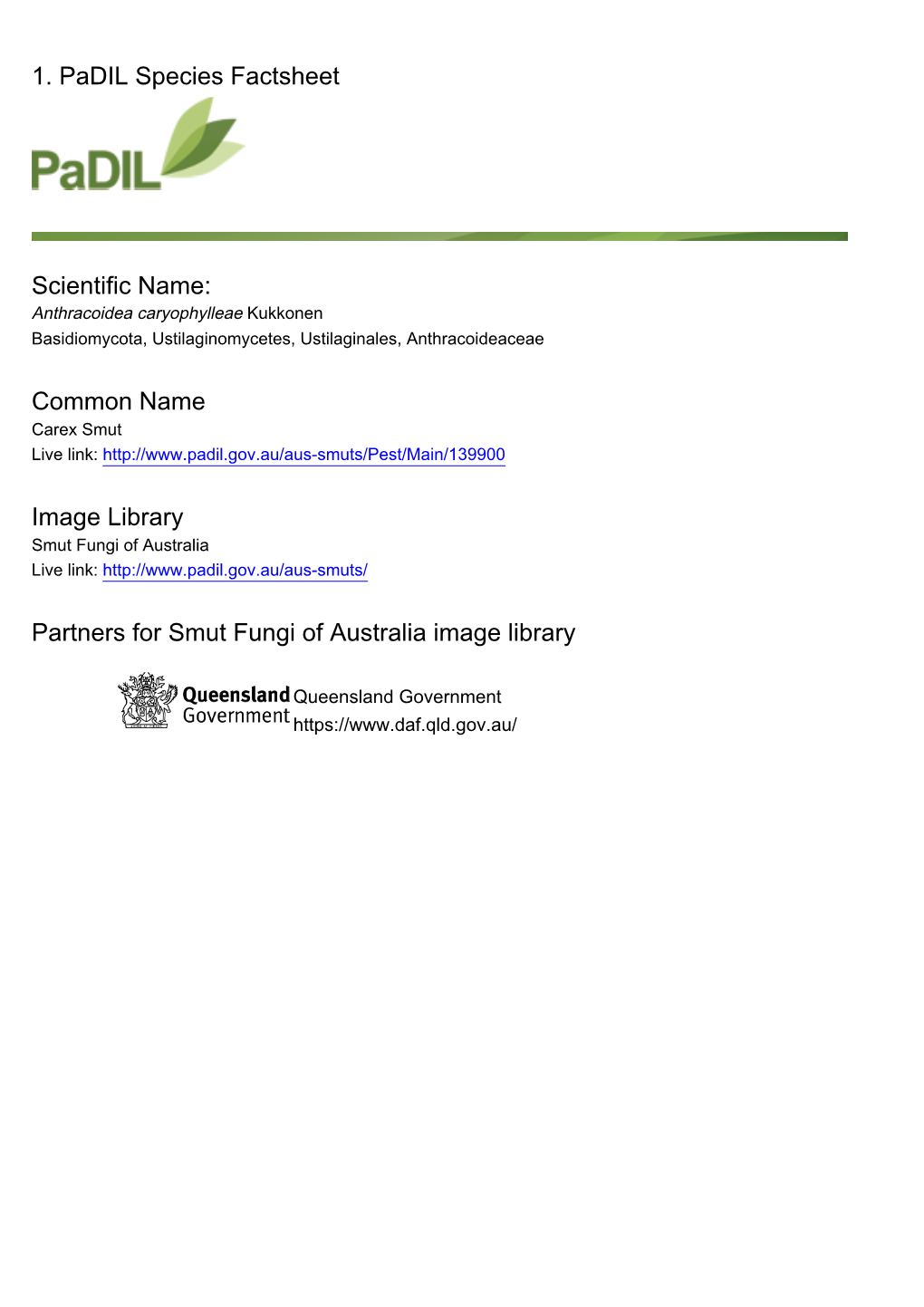 1. Padil Species Factsheet Scientific Name: Common Name Image