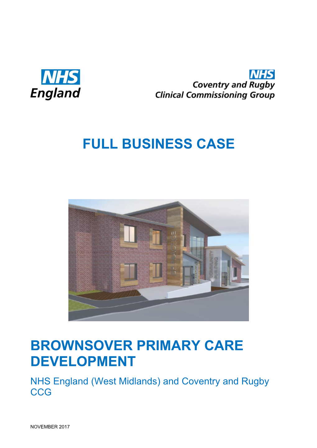 Full Business Case Brownsover Primary Care Development