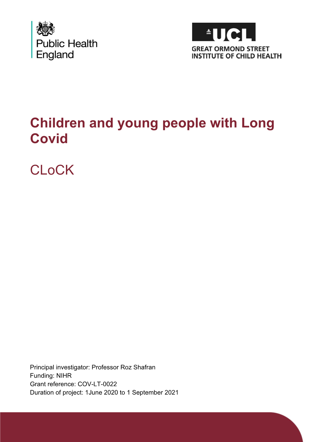 Children and Young People with Long Covid (Clock)