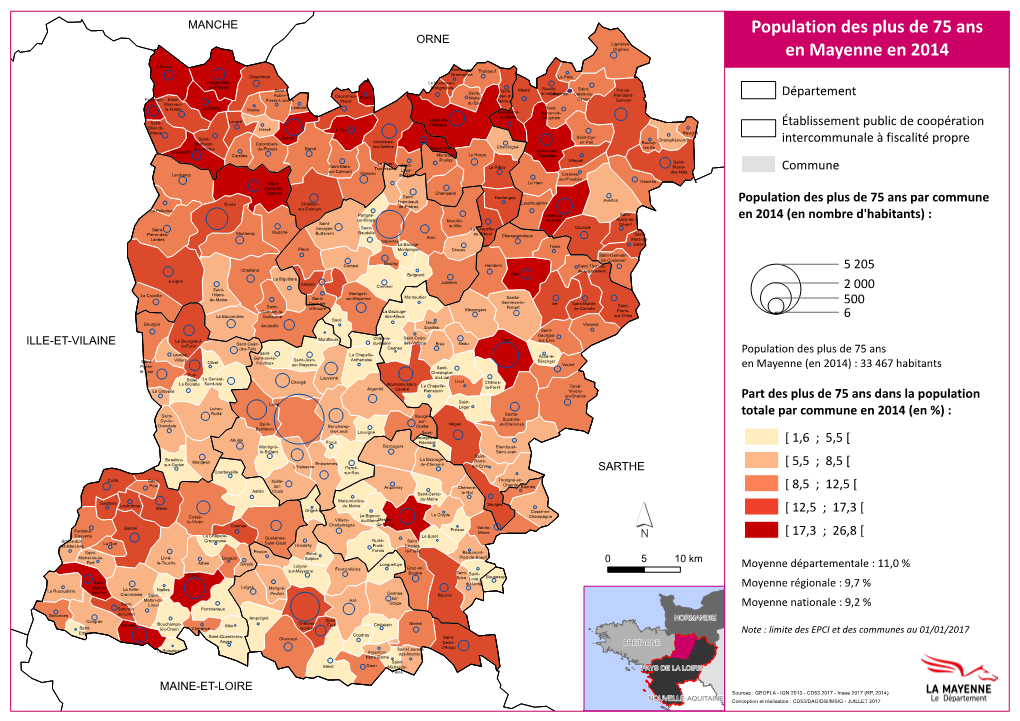 Population Des Plus De 75 Ans En Mayenne En 2014