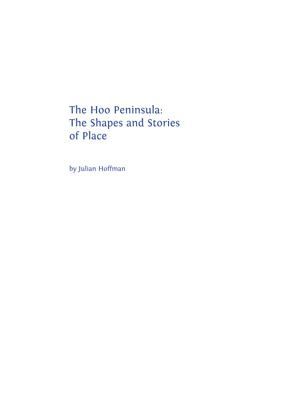 Histories of the Hoo Peninsula