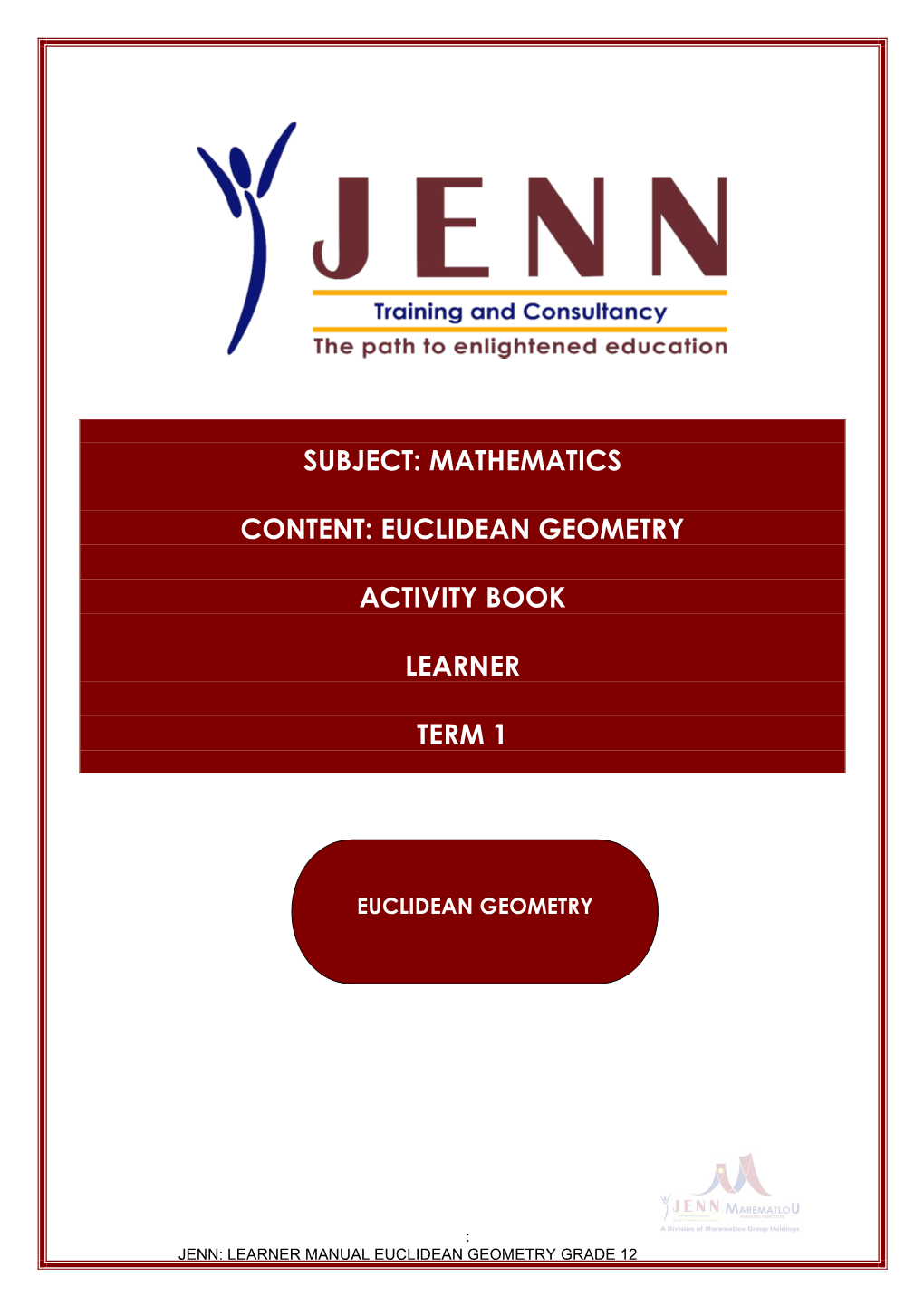 Grade 12 Maths Activity Manual-Euclidean Geometry