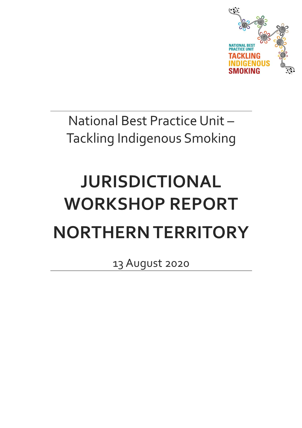 Jurisdictional Workshop Report Northern Territory