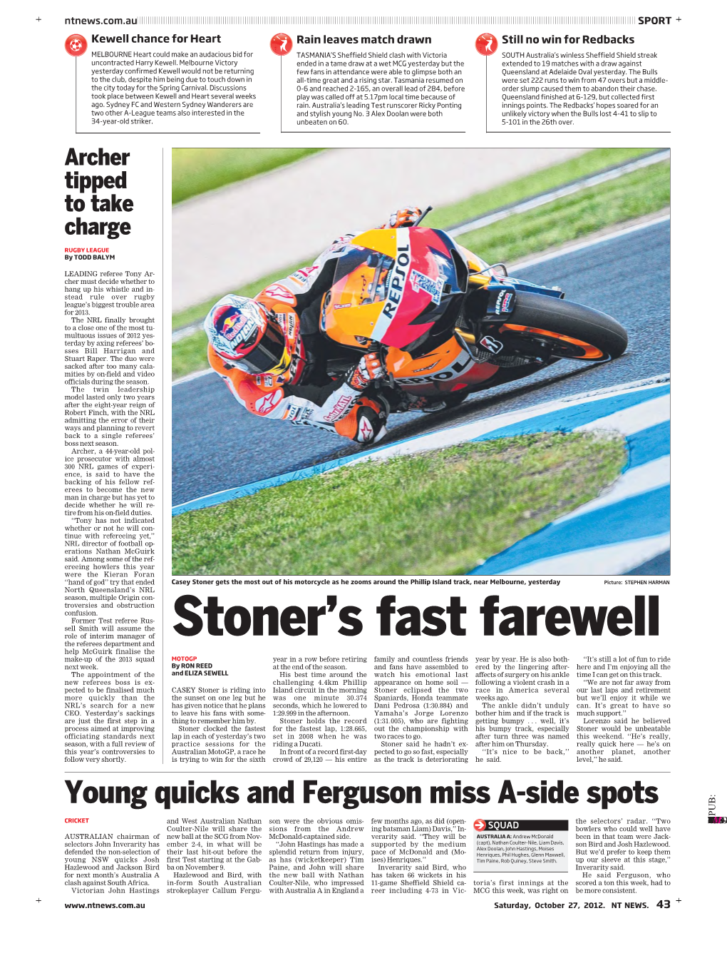 Stoner's Fast Farewell
