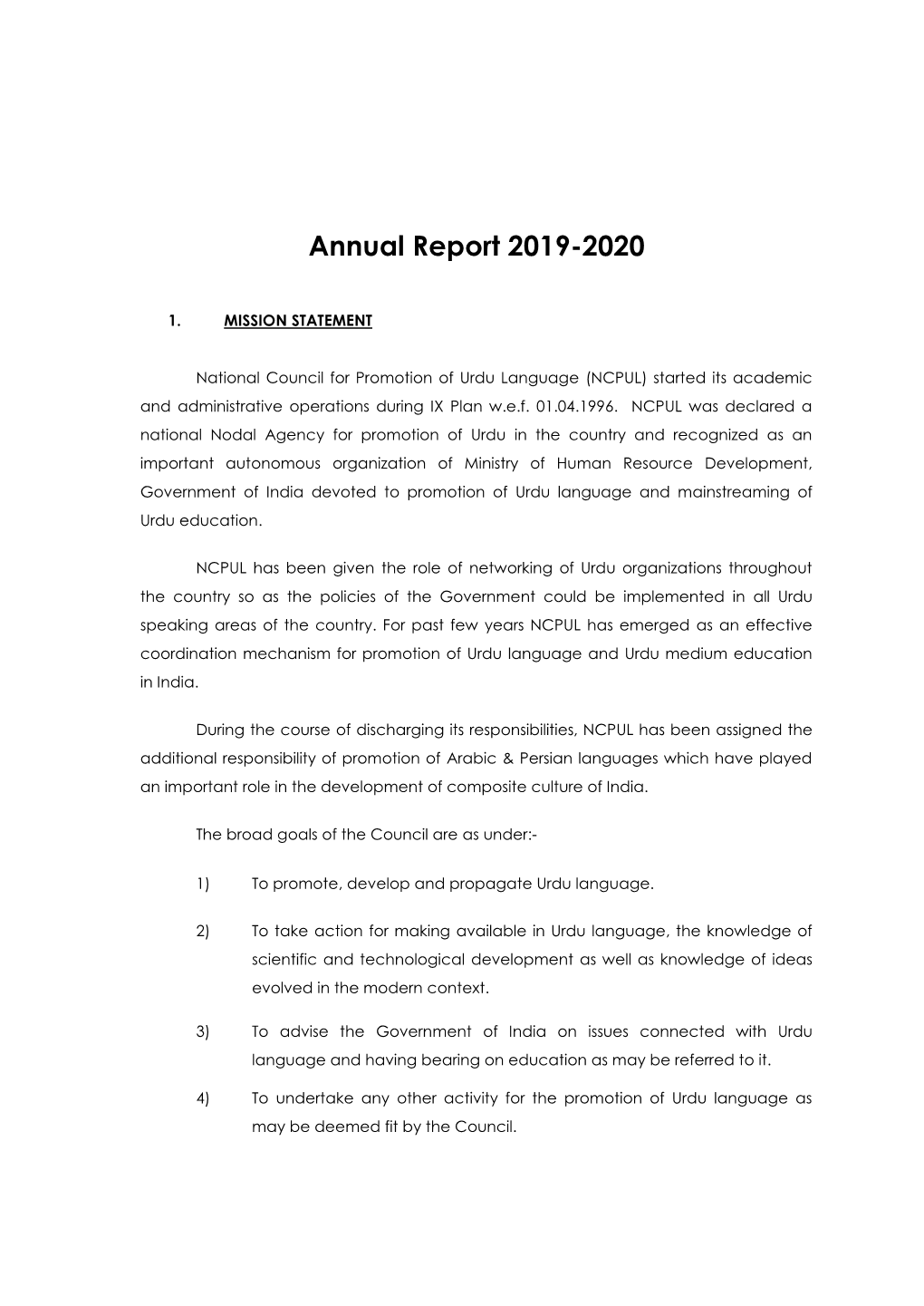 Annual Report 2019-2020