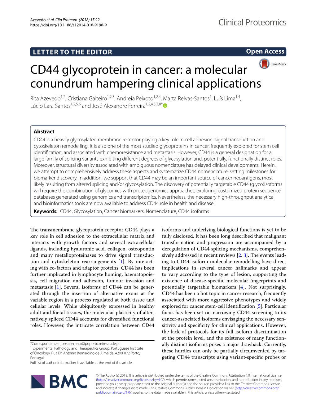 CD44 Glycoprotein in Cancer: a Molecular Conundrum Hampering Clinical Applications