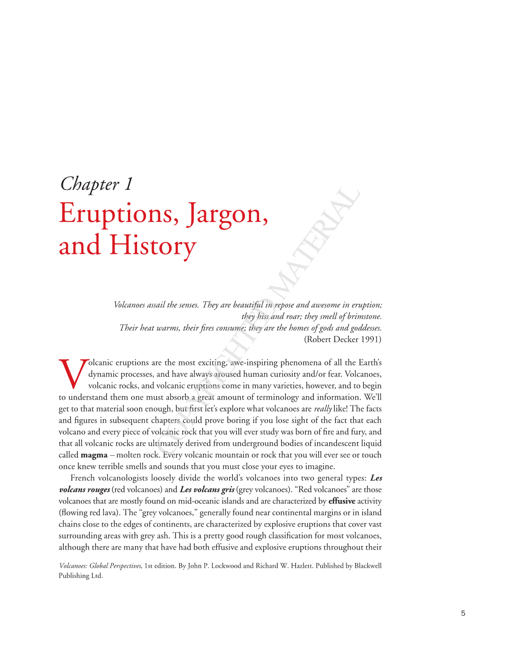 Eruptions, Jargon, and History