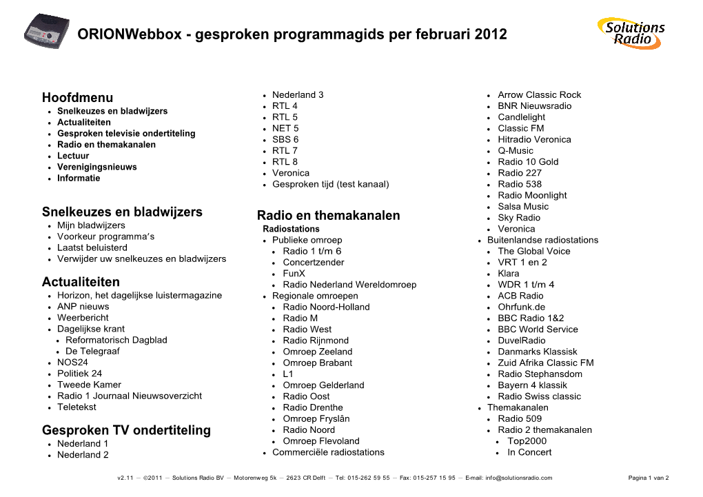 Gesproken Programmagids Per Februari 2012