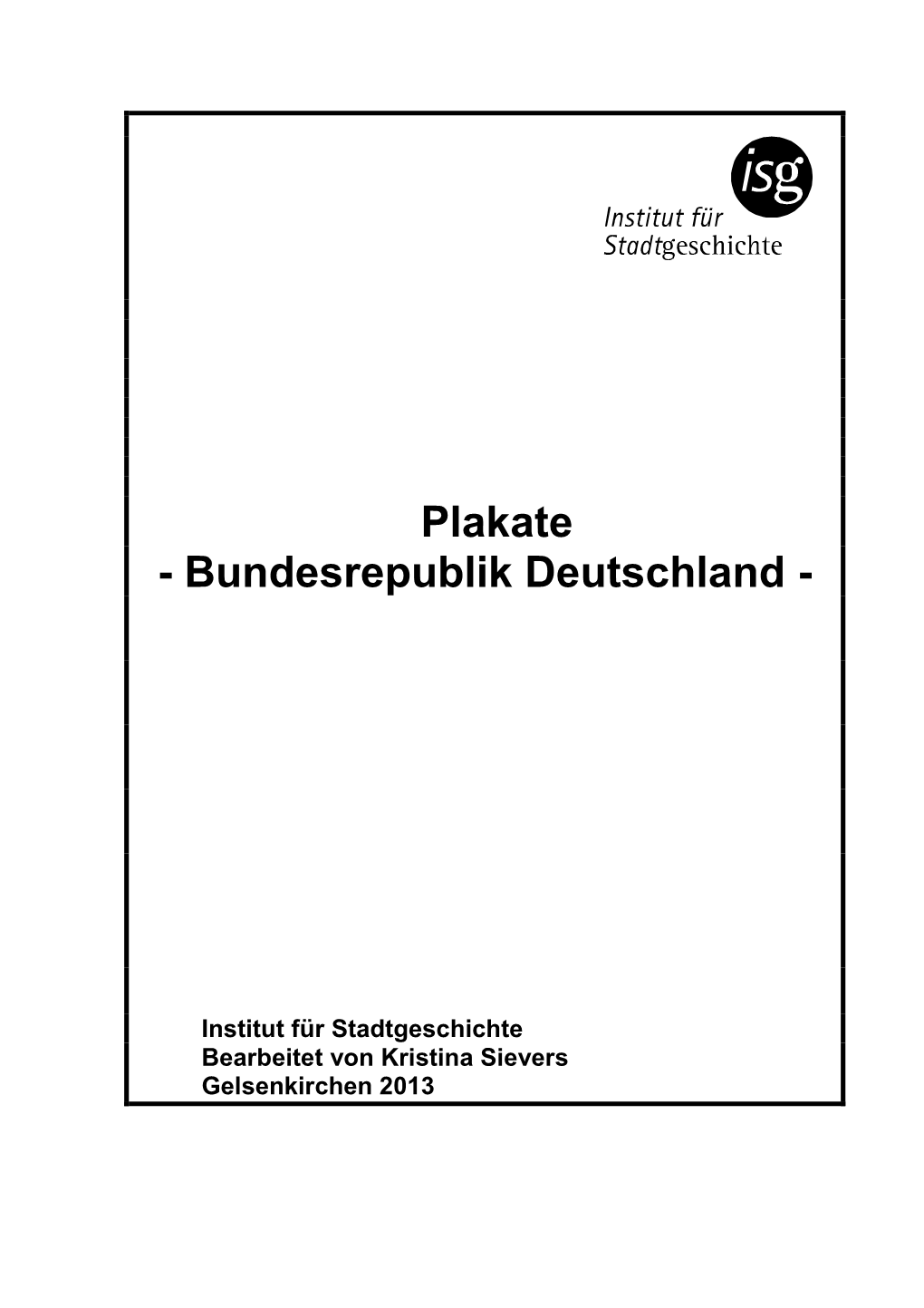 Plakate - Bundesrepublik Deutschland