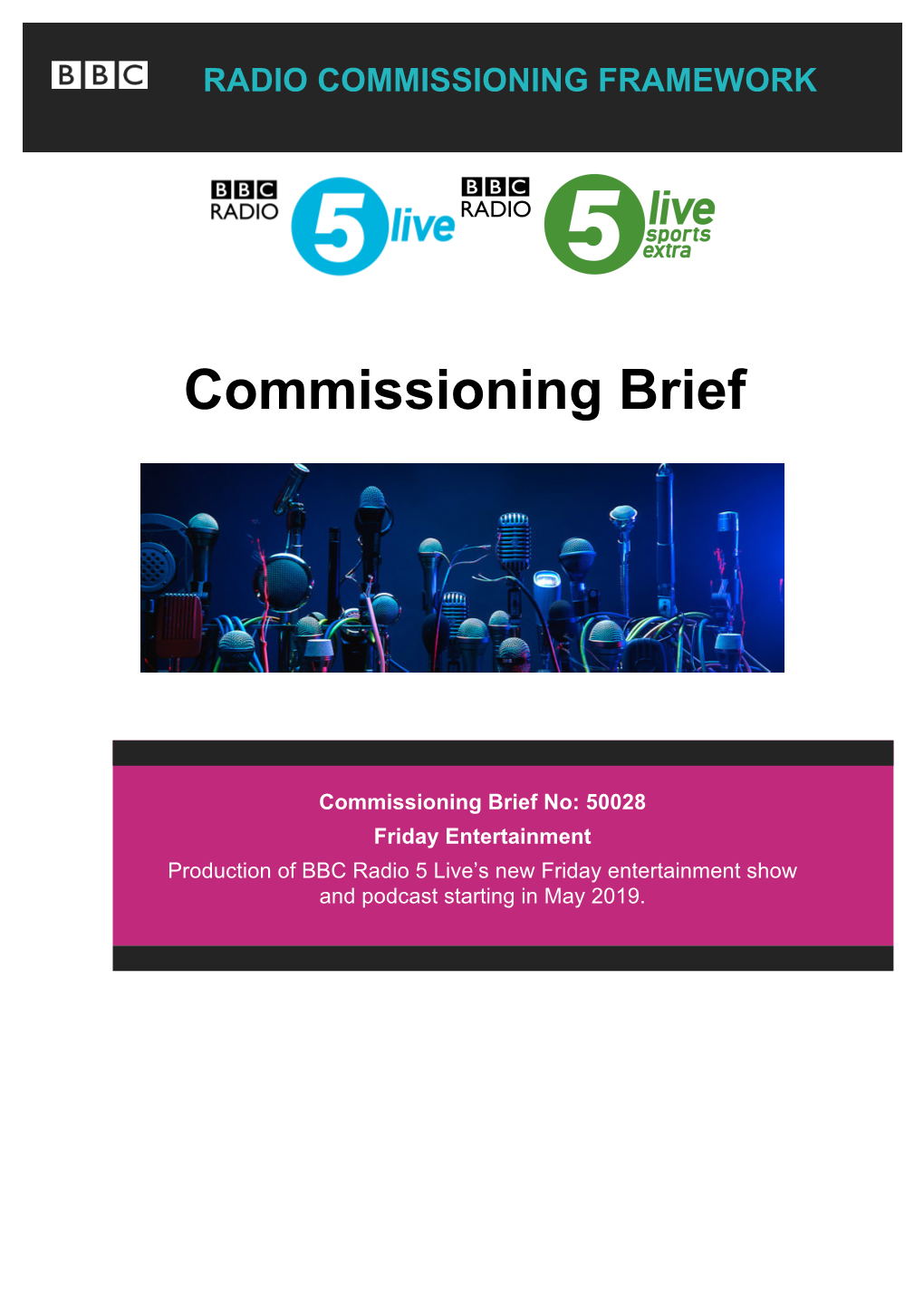 Commissioning Brief