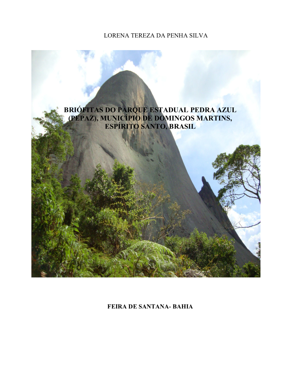 Briófitas Do Parque Estadual Pedra Azul (Pepaz), Município De Domingos Martins, Espírito Santo, Brasil