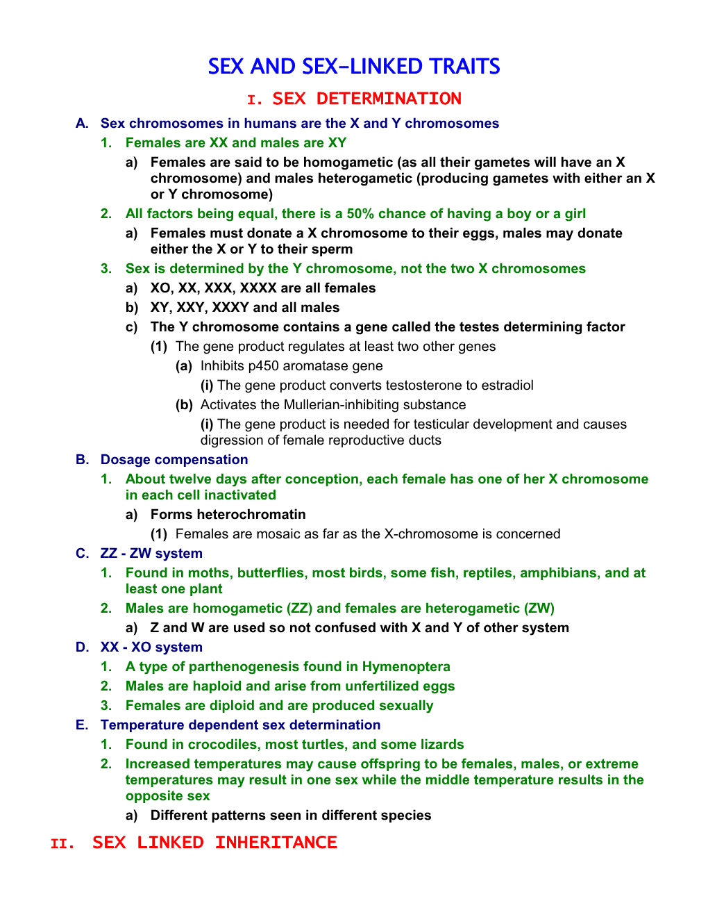 Patterns of Gene Inheritance