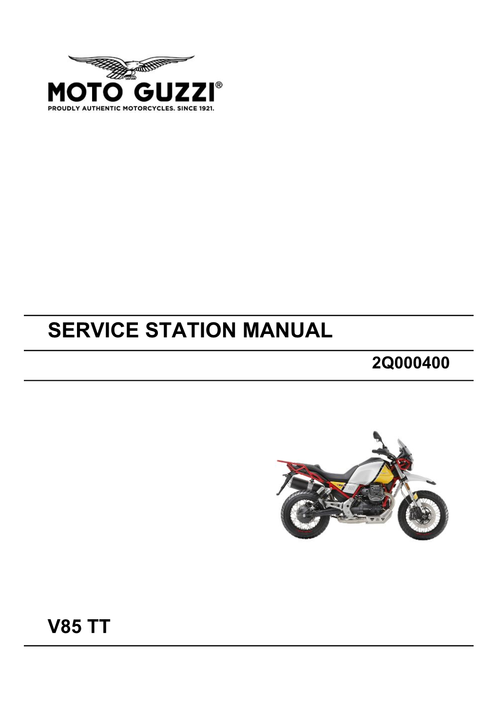 V85 Tt Service Station Manual