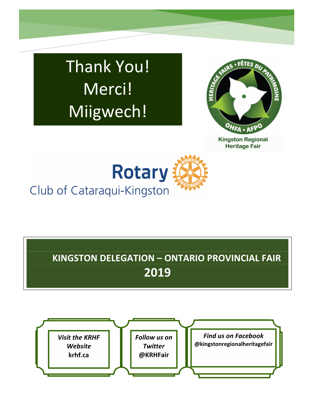 Thank You to Rotary Club of Cataraqui-Kingston