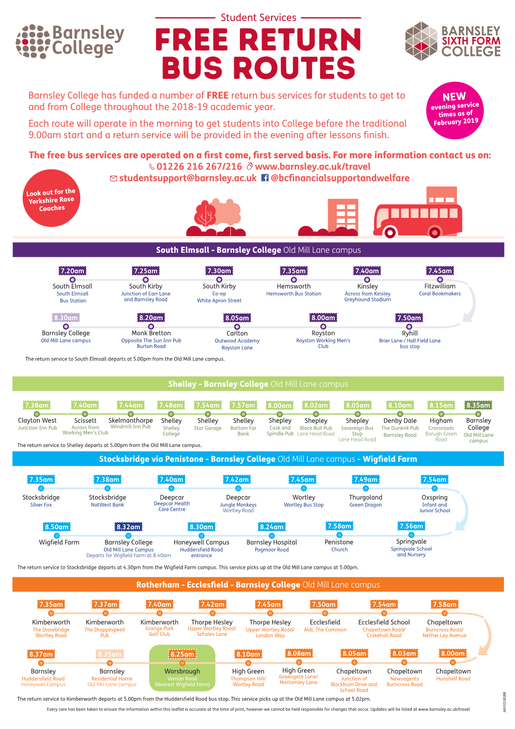 FREE Return Bus Routes