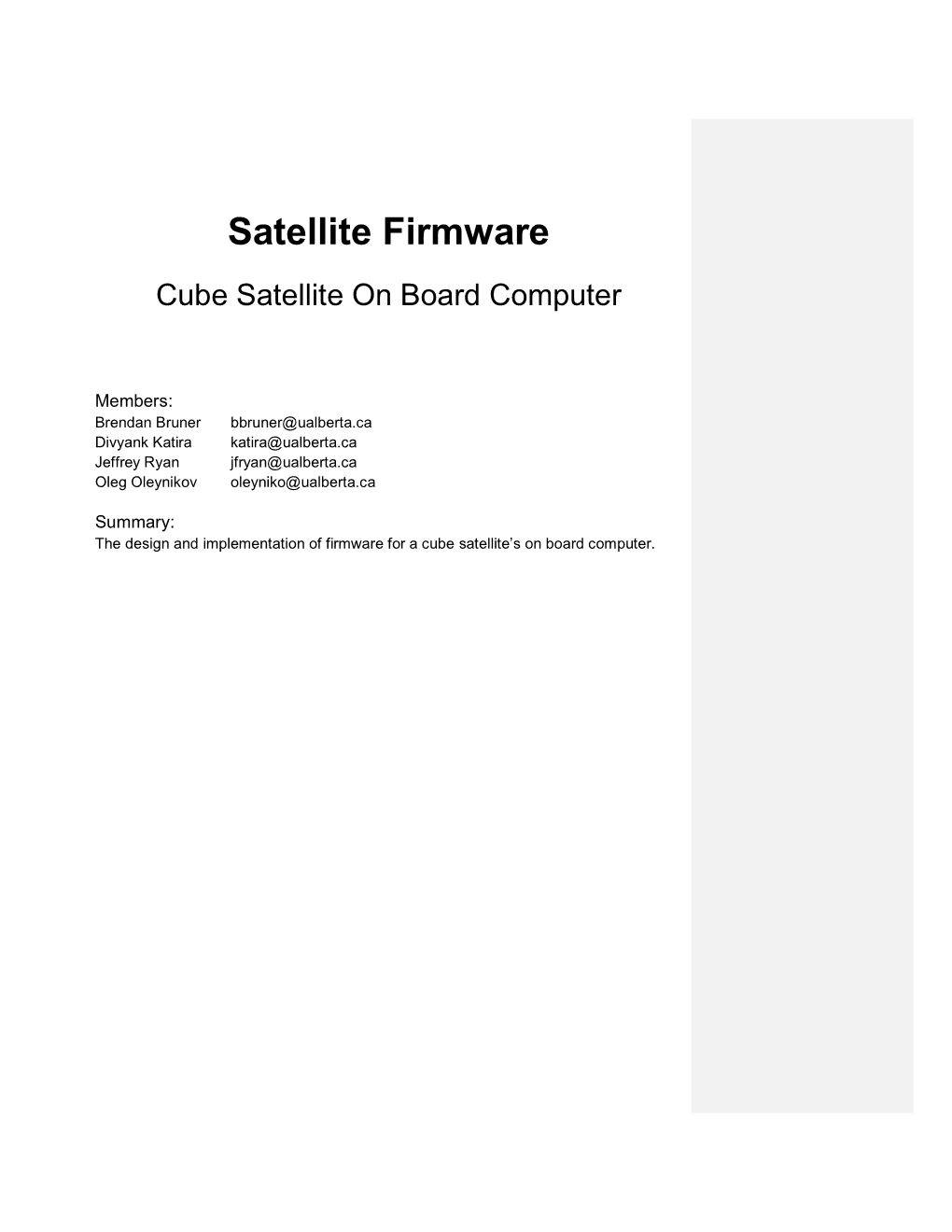 Satellite Firmware