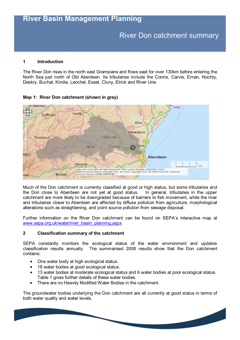 River Don Catchment Summary