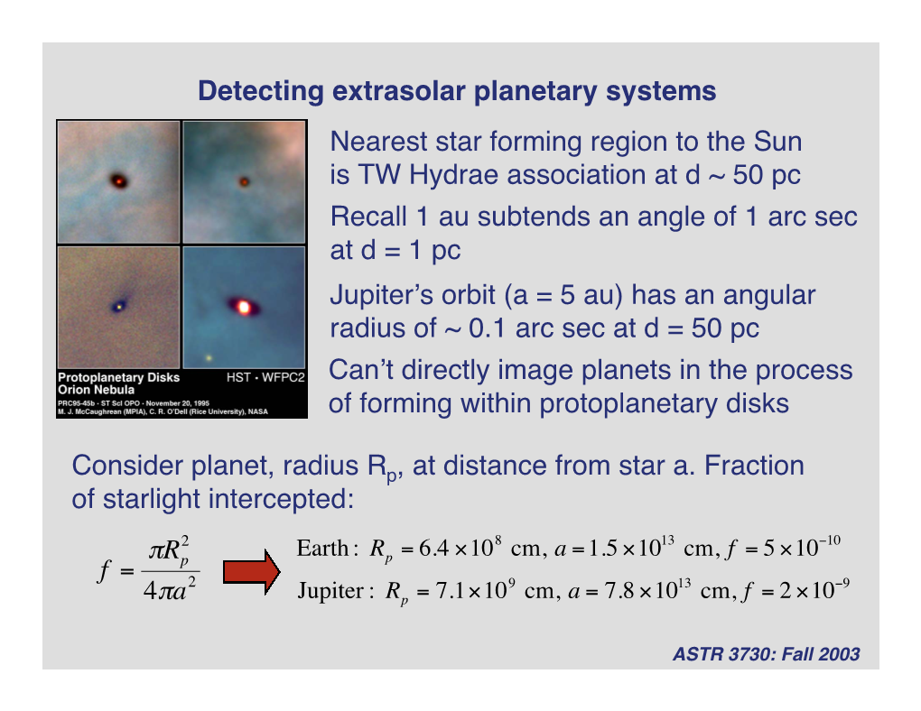Detecting Extrasolar Planetary Systems