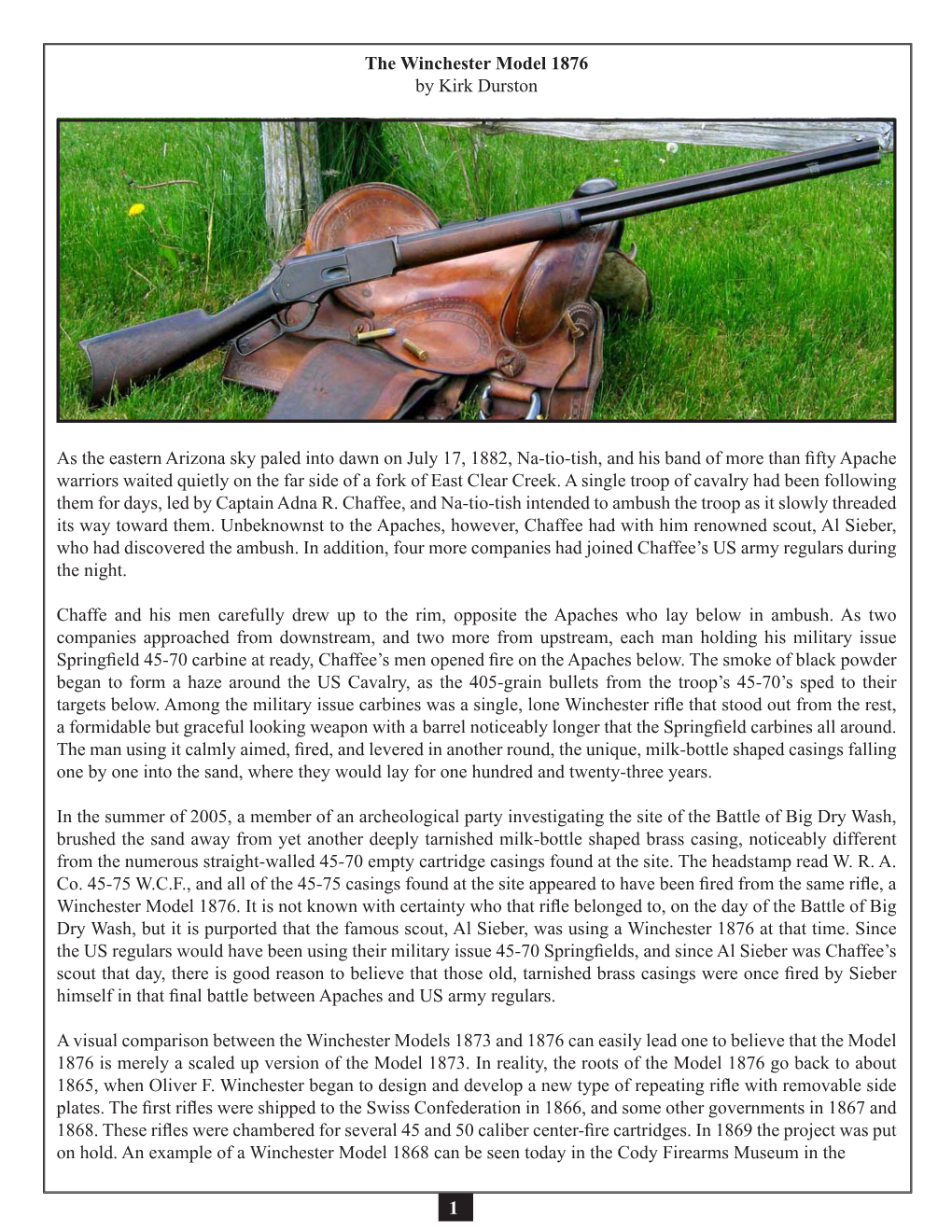 The Winchester Model 1876 by Kirk Durston