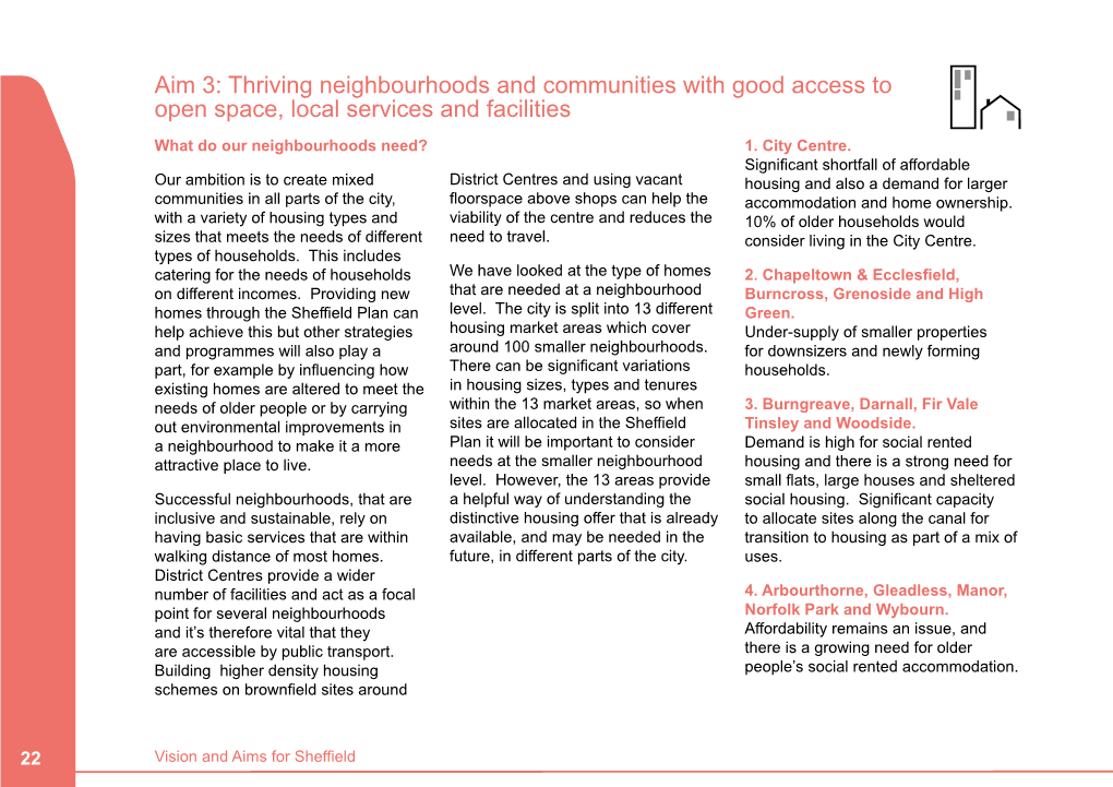 Aim 3: Thriving Neighbourhoods and Communities with Good Access to Open Space, Local Services and Facilities