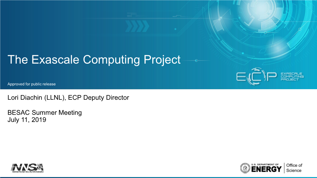 The Exascale Computing Project