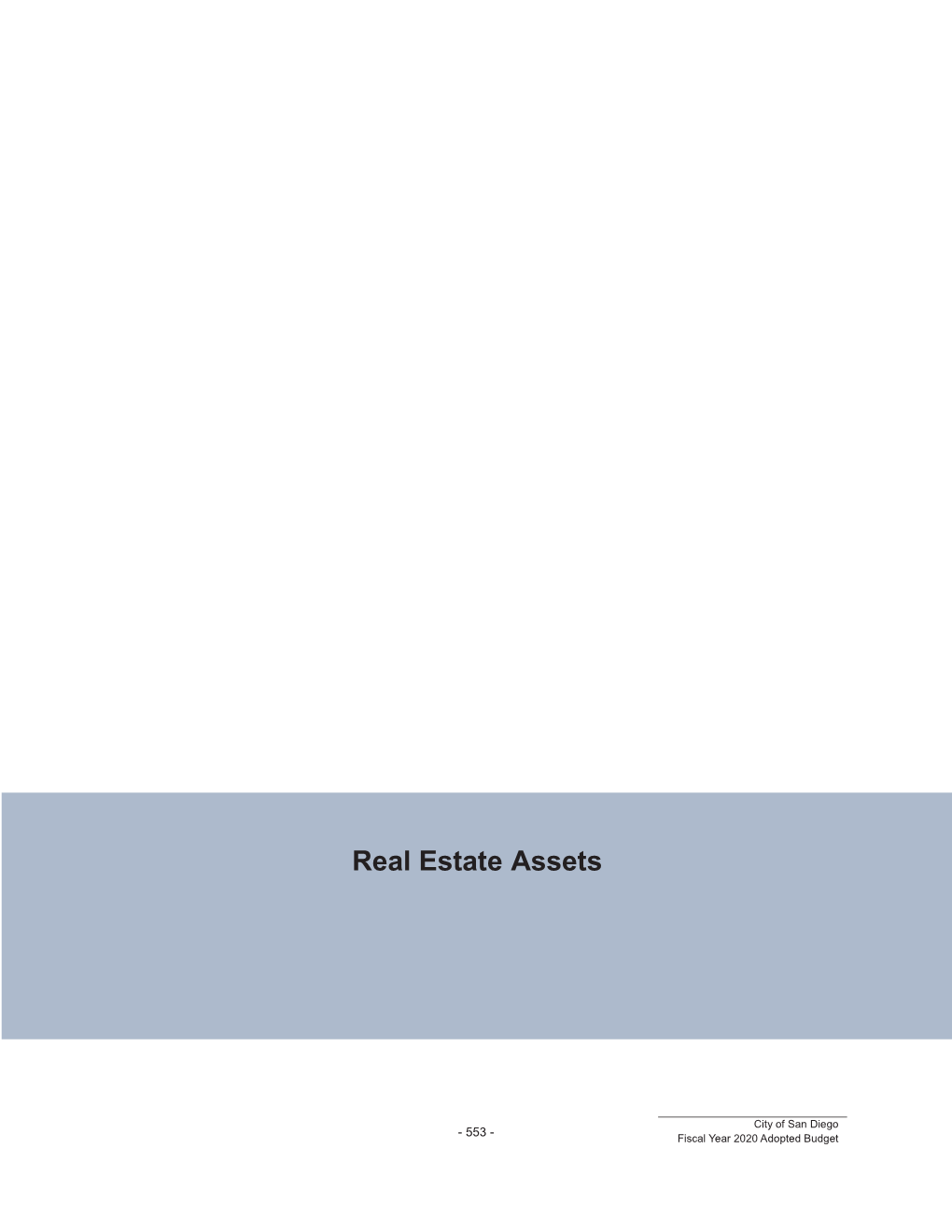 Real Estate Assets