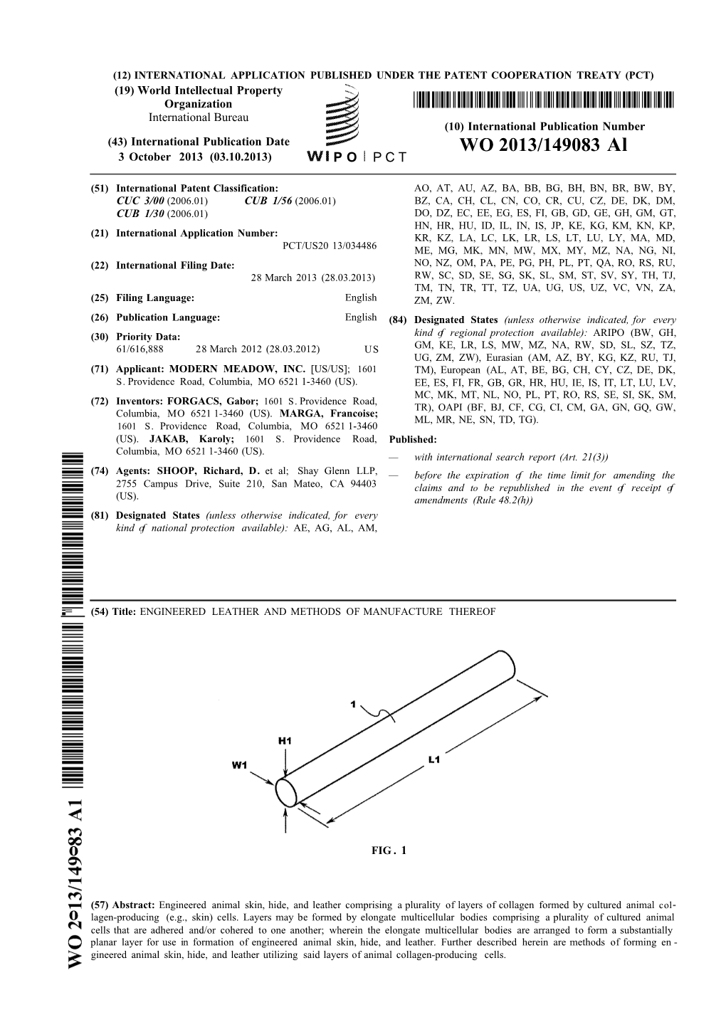 WO 2013/149083 Al 3 October 2013 (03.10.2013) P O P C T