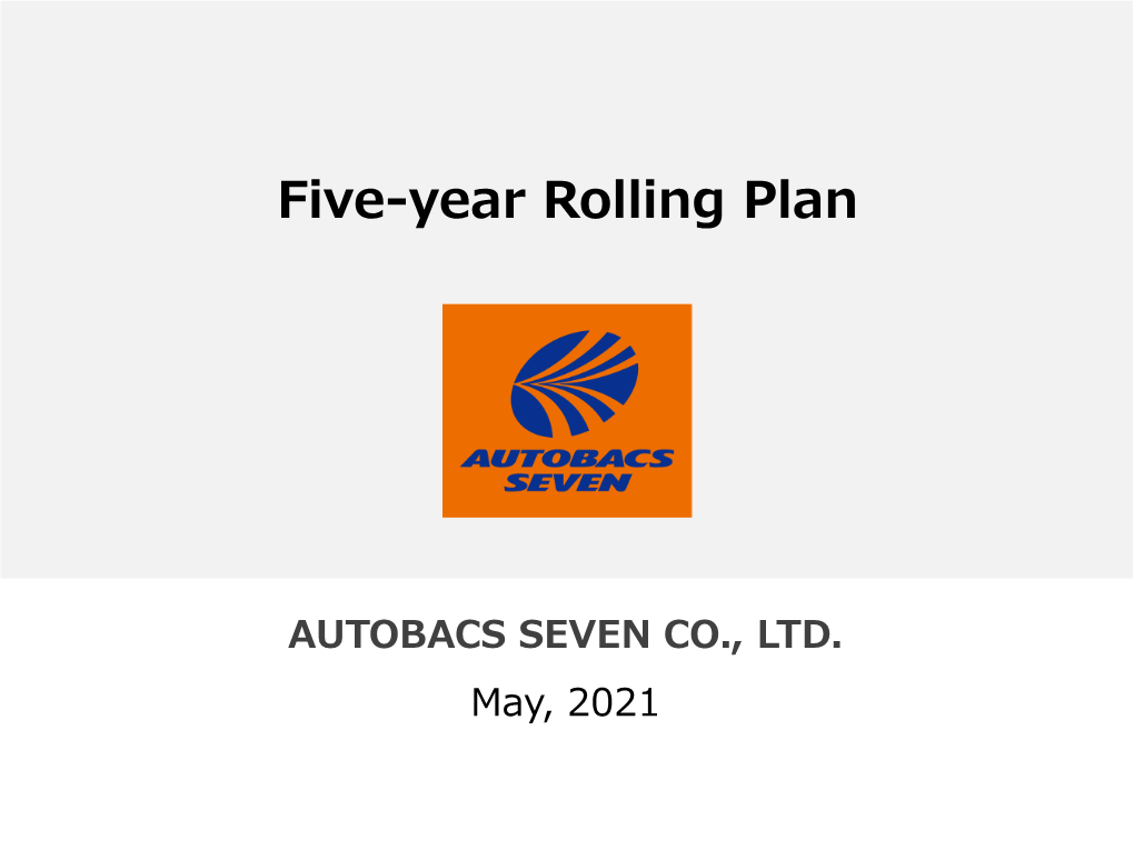 Five-Year Rolling Plan