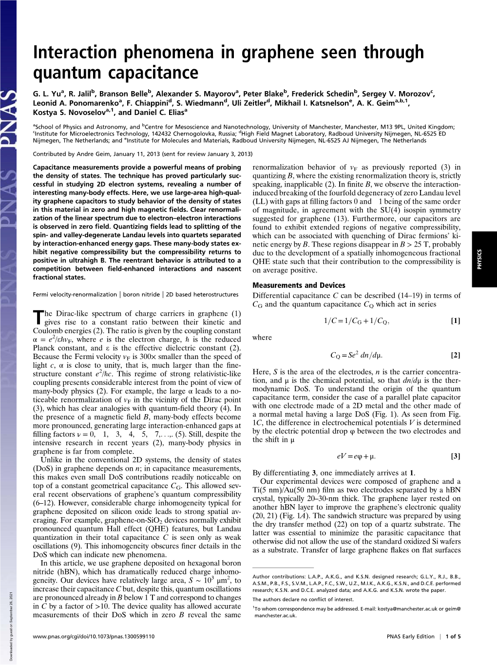 Interaction Phenomena in Graphene Seen Through Quantum Capacitance