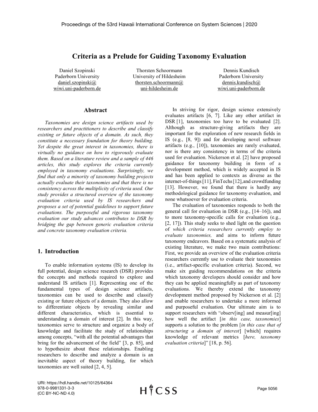 Criteria As a Prelude for Guiding Taxonomy Evaluation