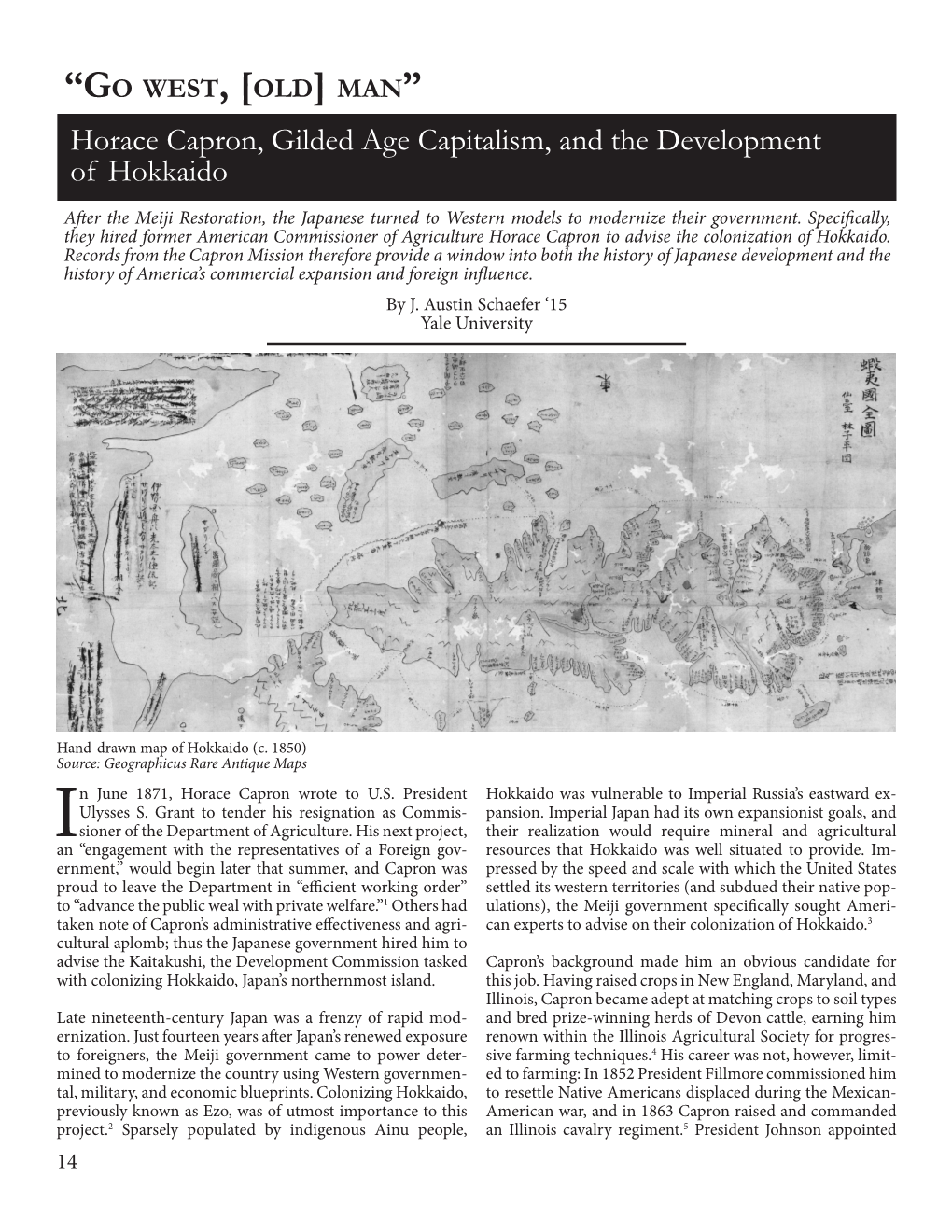 [Old] MAN” Horace Capron, Gilded Age Capitalism, and the Development of Hokkaido