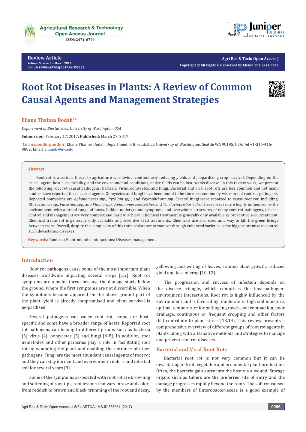 Root Rot Diseases in Plants: a Review of Common Causal Agents and Management Strategies
