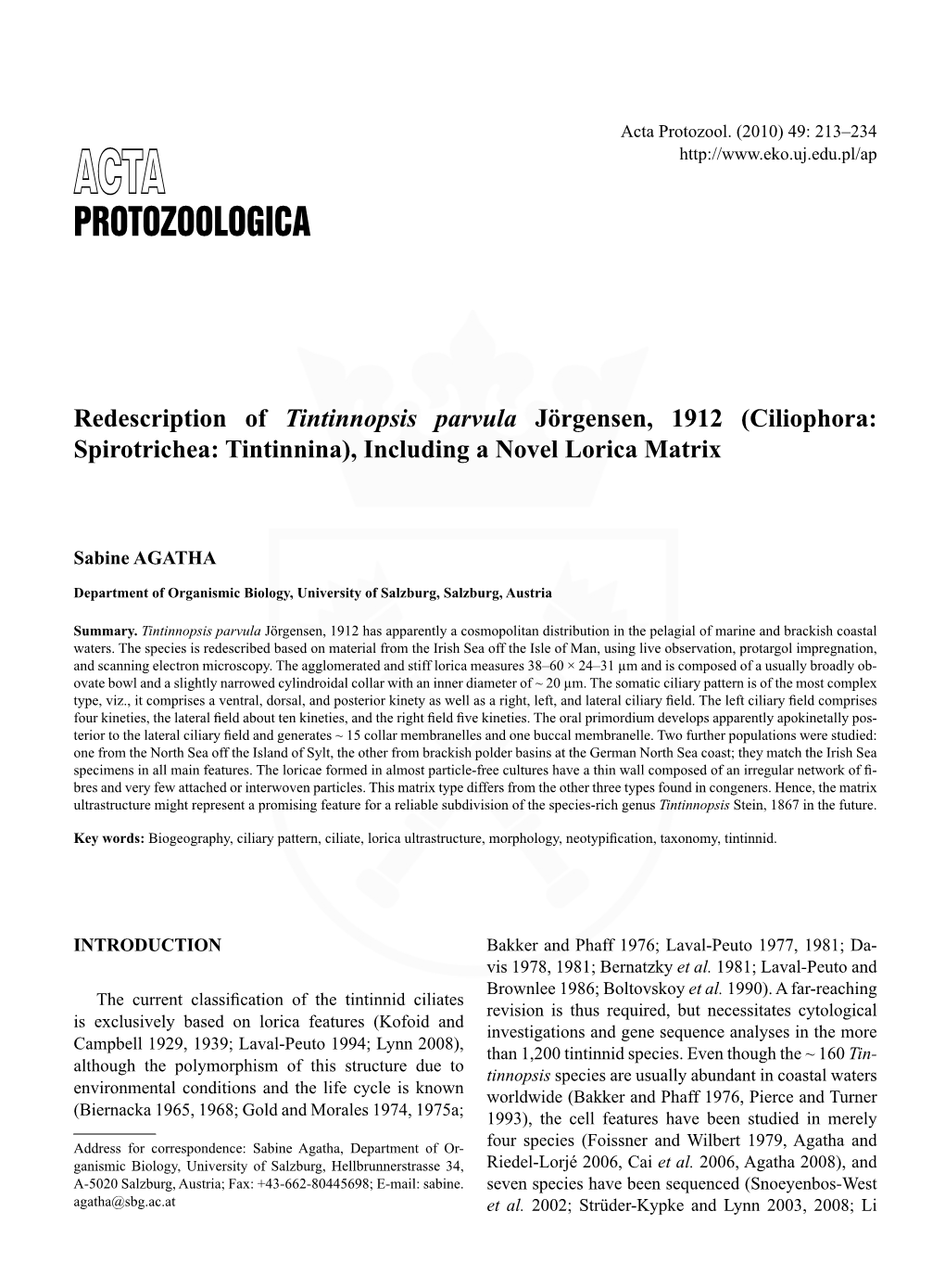 Acta Protozool