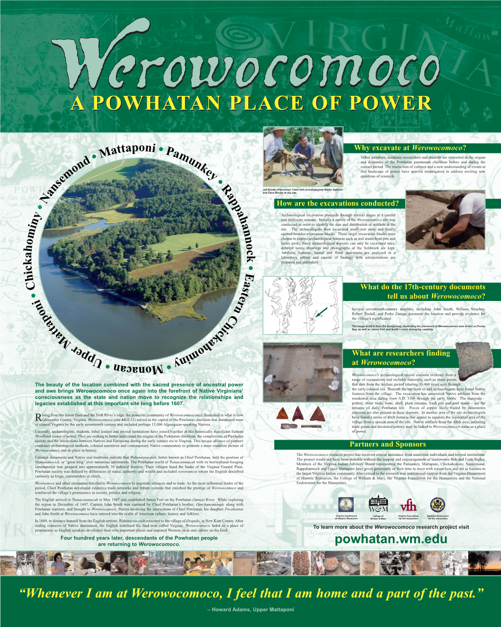 Werowocomoco: a Powhatan Place of Power