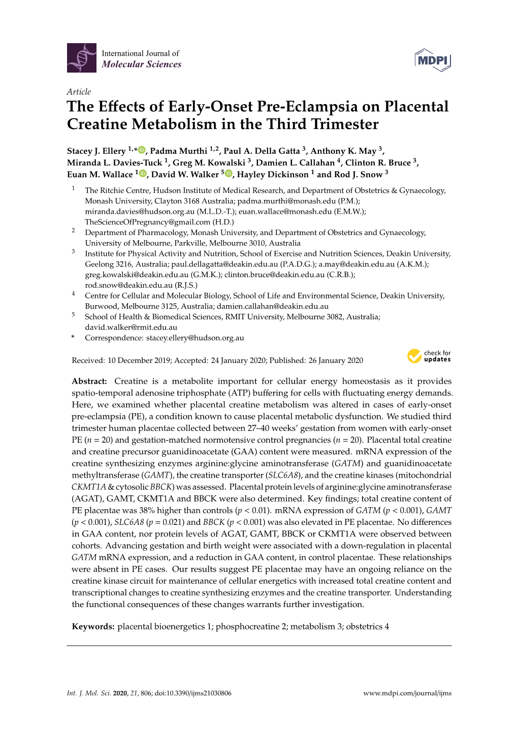 The Effects of Early-Onset Pre-Eclampsia