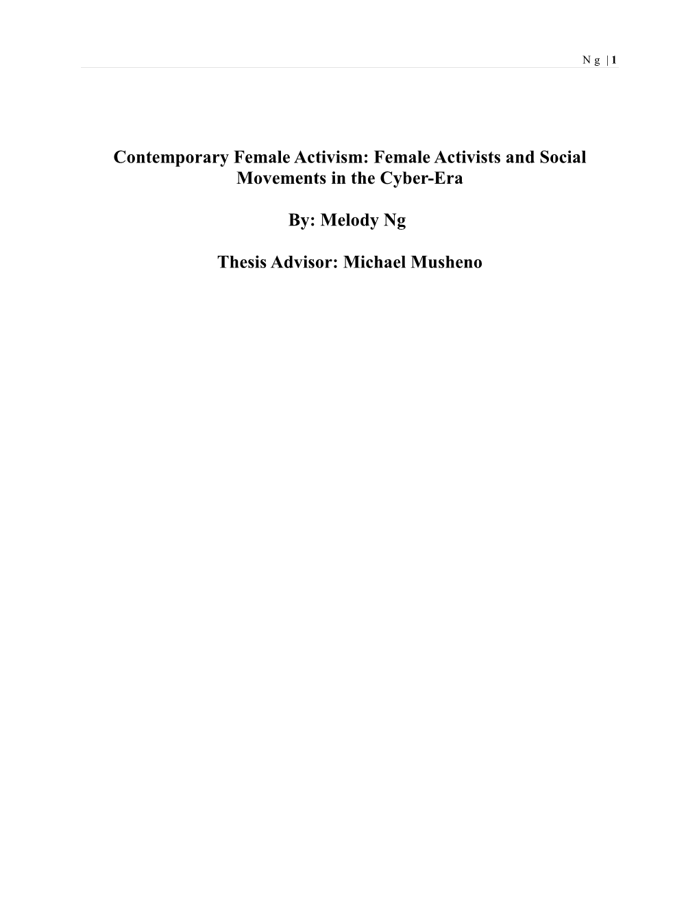 Female Activists and Social Movements in the Cyber-Era By