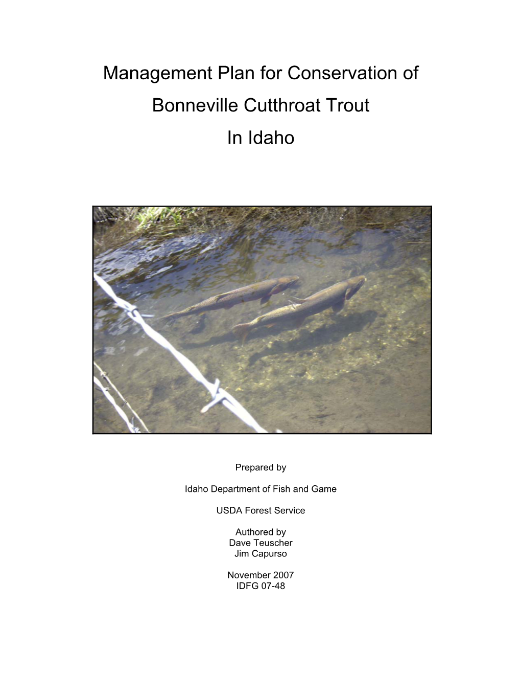 Bonneville Cutthroat Trout in Idaho