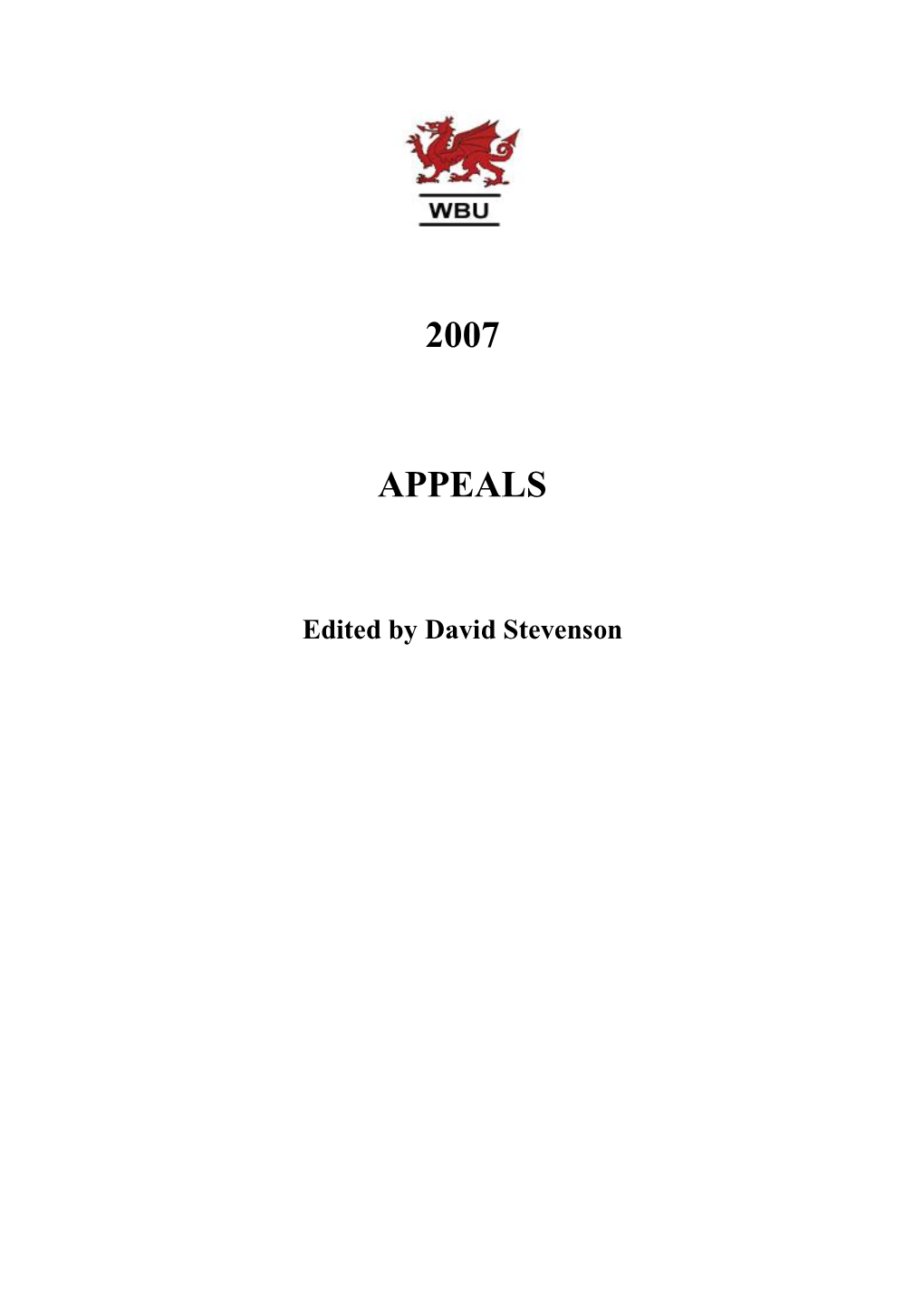 2007 Appeals