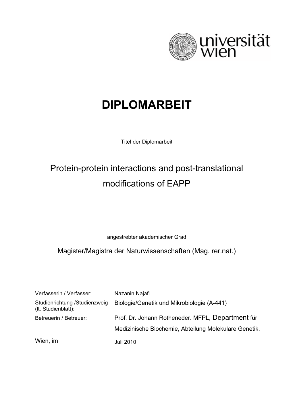 Diplomarbeit