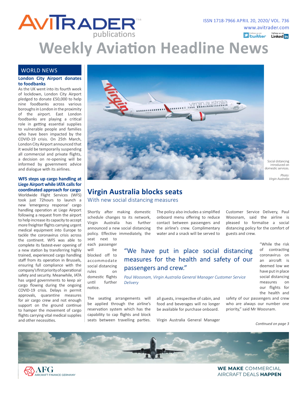 Weekly Aviation Headline News