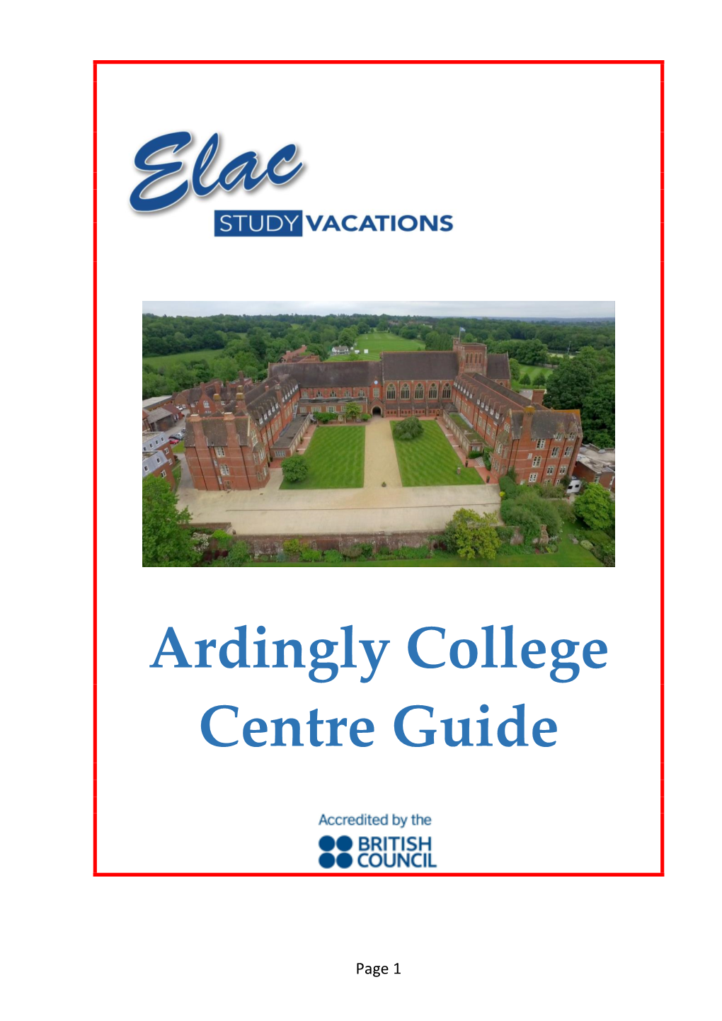 Ardingly College Centre Guide